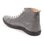 Nerino Leather High Top Sneaker // Grey (UK: 6.5)