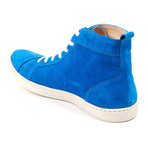 Suede High Top Sneakers // Cobalt (UK: 7)