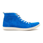Suede High Top Sneakers // Cobalt (UK: 6.5)