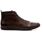 Mexico Leather High Top Sneaker // Dark Brown (UK: 6.5)