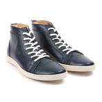 Cap Toe High Top Sneaker // Navy Blue (UK: 6.5)