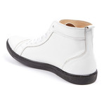 Stitched High Top Sneaker // White (UK: 8.5)
