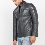 Elles Leather Jacket // Antracite (2XL)