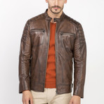 Elles Leather Jacket // Brown (M)
