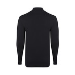 Half-Button Collar Sweater // Black (XL)