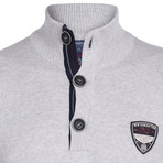 Half-Button Collar Sweater // Grey Melange (L)