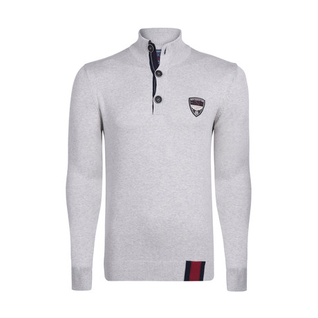 Half-Button Collar Sweater // Grey Melange (S)