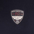Half-Button Collar Sweater // Navy (S)