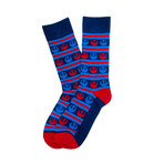 Rebel Stripe Navy Socks