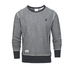 PB Badge Crew Sweatshirt // Gray + Dark Gray (L)