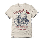 Motorcycle Shop T-Shirt // Vintage White (L)