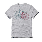 Bike Segment T-Shirt // Gray Marl (M)
