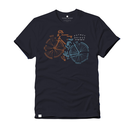 Bike Segment T-Shirt // Navy (XS)