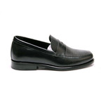 Textured Penny Loafer // Black (Euro: 44)