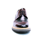 Medallion Wing-Tip Shoe // Bordeaux + Black (Euro: 45)
