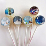Winter Scenes Lollipops // 6 Piece