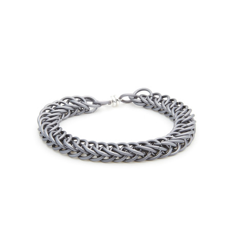Chain Mail Bracelet // Graphite (Large)