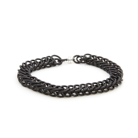 Chain Mail Bracelet // Matte Black (Large)