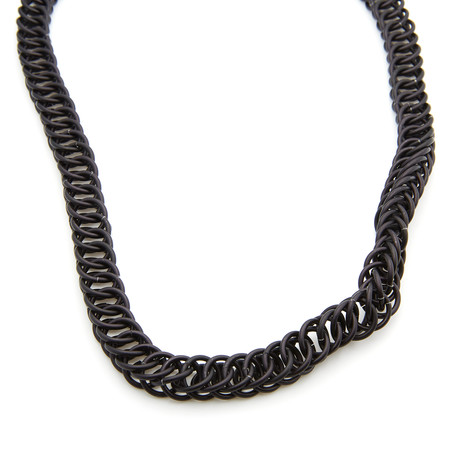 Anondized Aluminum Necklace // Matte Black