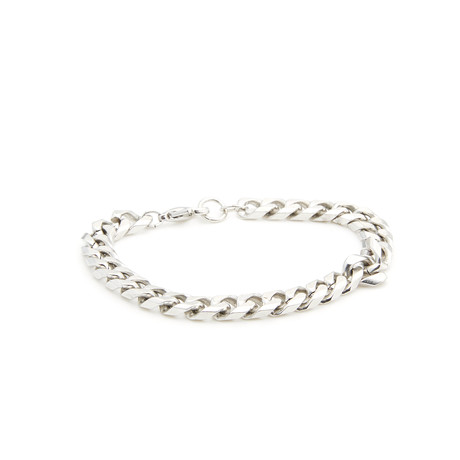 Rhodium Plated Link Chain (Size 8)