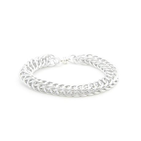 Chain Mail Bracelet // Shiny Silver (Large)