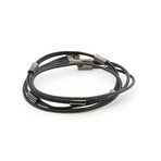 Submerge Collection // Leather Strands Bracelet // Black (8")