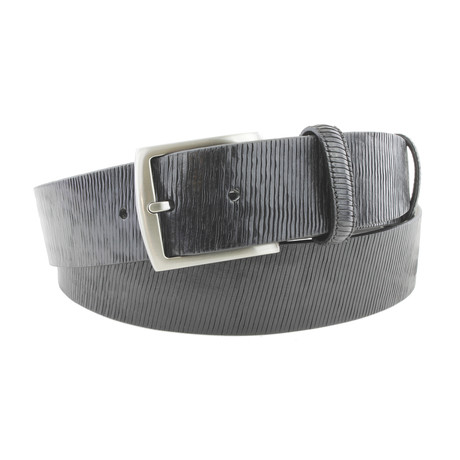 Unlined Cut Leather Belt // Black (Size 30)