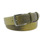 2-Tone Lined Belt // Mustard (Size 30)