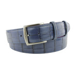 Mock Croc Belt // Blue (Size 30)