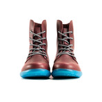 Larries High-Top Sneaker // Burgundy + Coral Blue (US: 6)