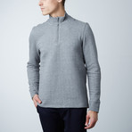 1/4 Zip Quilted Interlock // Gray (XL)