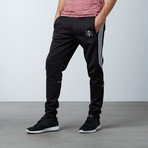 The One + Only Track Joggers // Black + White (XS)