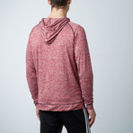Ringside Fitness Tech Henley Hooded Pullover // Red (L)