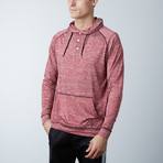 Ringside Fitness Tech Henley Hooded Pullover // Red (XL)