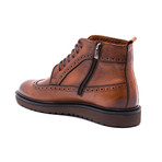 Wing-Tip Lace Up Boots // Tobacco (Euro: 43)