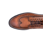 Wing-Tip Lace Up Boots // Tobacco (Euro: 43)