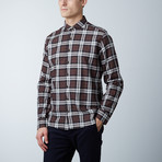L/S Exploded Check Woven // Dark Brown (XL)