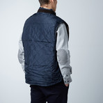 Reversible Horizontal Quilted Vest // Medium Grey (S)