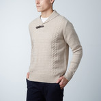 Wool Shawl Collar Sweater // Oatmeal (L)