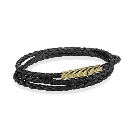 Wrap Leather Bracelet (Black)