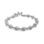 Double-Sided Skull Bracelet // Silver