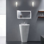 LED Bathroom Mirror // Defogger + Dimmer // Vertical (18"L x 30"W)