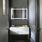 LED Bathroom Mirror // Defogger + Dimmer // Vertical (18"L x 30"W)