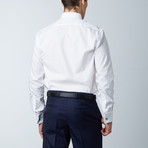 Pleated Laydown Collar Shirt // White (US: 15.5L)