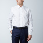 Non-Pleated Laydown Collar Shirt // White (US: 15S)