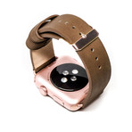Brown Classic Leather Band // 42mm (Space Gray Aluminum)