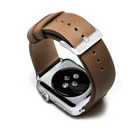 Brown Classic Leather Band // 42mm (Space Gray Aluminum)