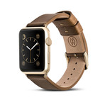 Brown Classic Leather Band // 42mm (Rose Gold Aluminum)