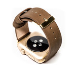 Brown Classic Leather Band // 42mm (Rose Gold Aluminum)