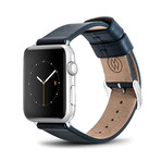 Blue Classic Leather Band // 38mm (Space Gray Aluminum)